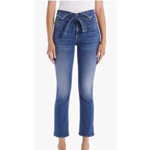 Mother The Triple Stac Insider Ankle Jean High Rise Tie Waist Flare 27 4